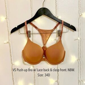 Victoria's Secret Push-up Bra with Lace Back - Tan